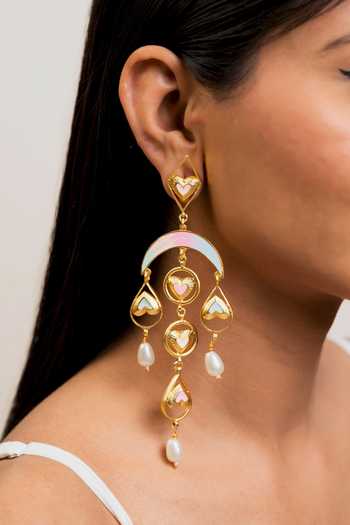Buy Bauble Bazaar Multi Color Pearls Close Enough To Touch Earrings Online at Aza Fashions Buy_Bauble Bazaar_Multi Color Pearls Close Enough To Touch Earrings _Online_at_Aza_Fashions