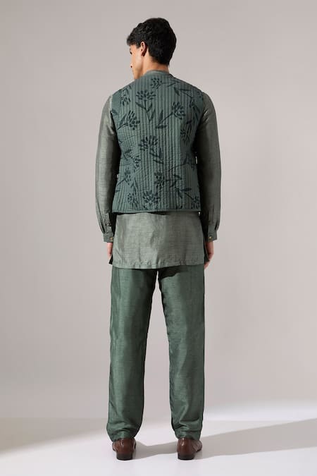 Son Of A Noble Snob Aubrey Quilted Bundi & Kurta Set 