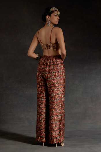 Shop_Aseem Kapoor_Multi Color Twill Embroidery, Beads, Tassels Collared Mushroom Jacket _Online_at_Aza_Fashions