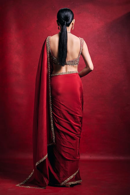 Tamanna Punjabi Kapoor Saree With Embroidered Blouse 