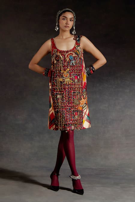 Aseem Kapoor Mehru Resham Embroidered Dress 