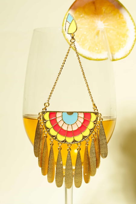 Bauble Bazaar Sunset Petal Earrings 