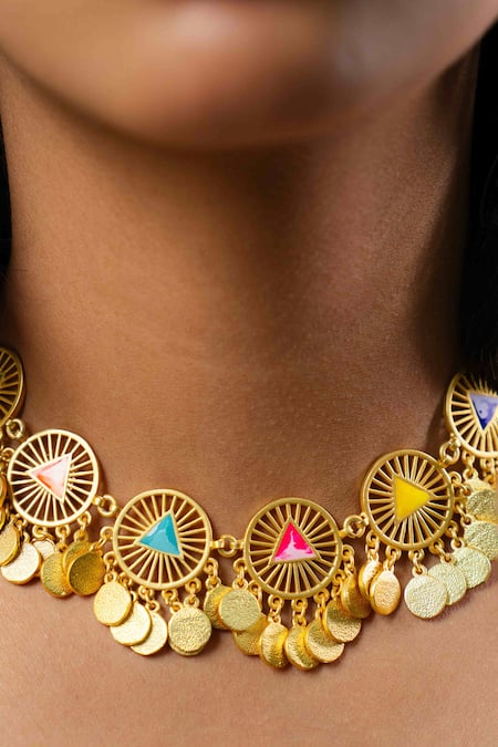 Bauble Bazaar Lustre Bloom Choker Necklace 