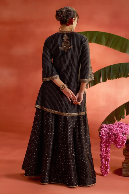 Kritika Dawar Nooraya Stripe Pattern Kurta Sharara Set 