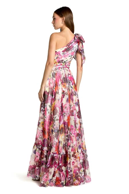 Mac Duggal Floral Chiffon Gown 