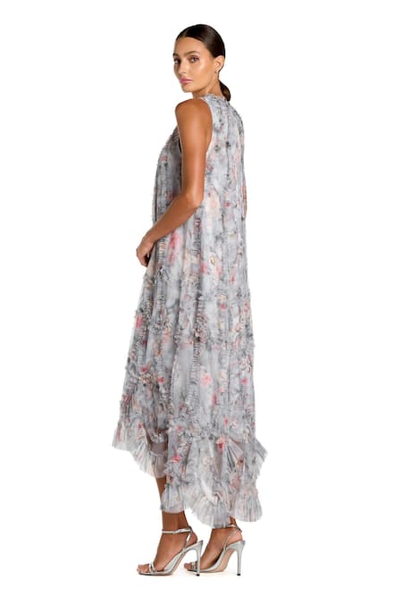 Mac Duggal Floral Print Dress 
