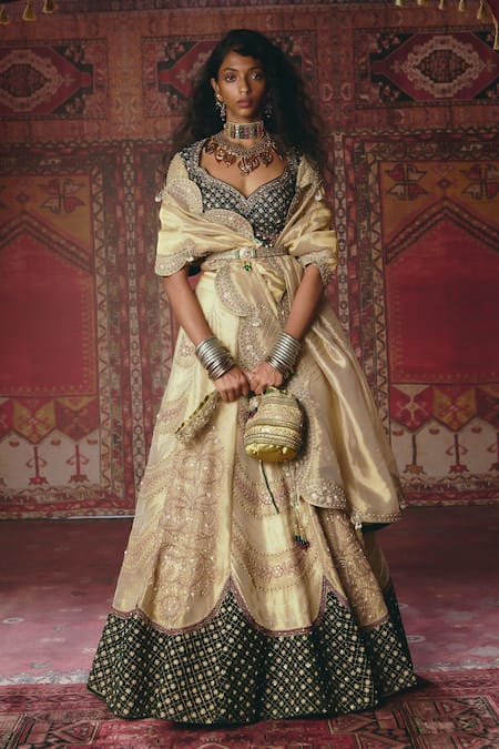 Aditi Gupta Scalloped Embroidered Lehenga Set 