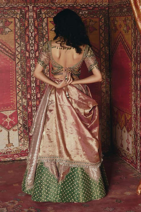 Aditi Gupta Floral Embroidered Lehenga Set 