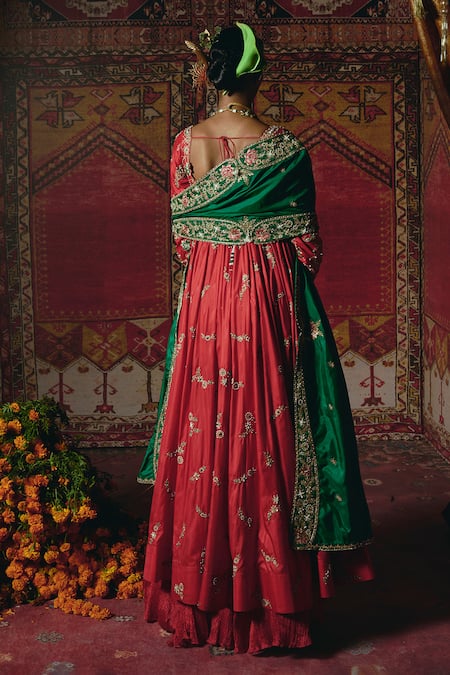 Aditi Gupta Embroidered Anarkali Sharara Set 