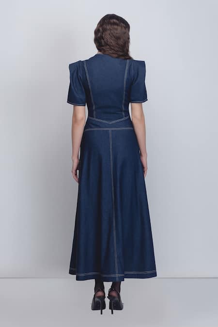 Leh Studios Denim Panelled Dress 