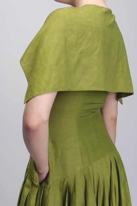 Buy_Leh Studios_Green Linen Jill Dress 