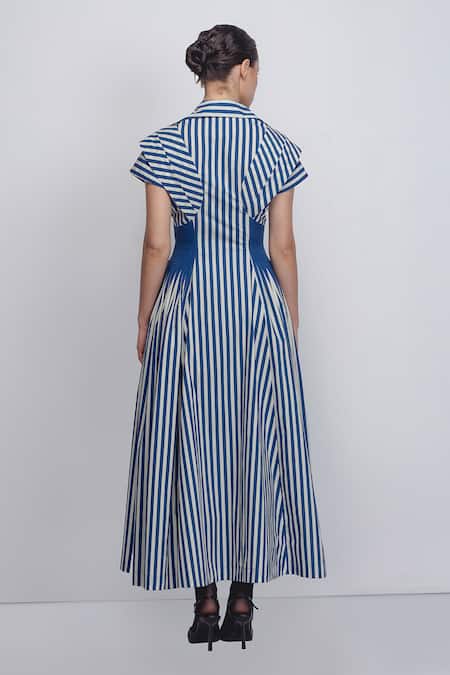 Leh Studios Anne Stripe Print Dress 