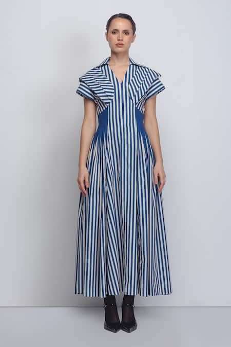 Leh Studios Anne Stripe Print Dress 