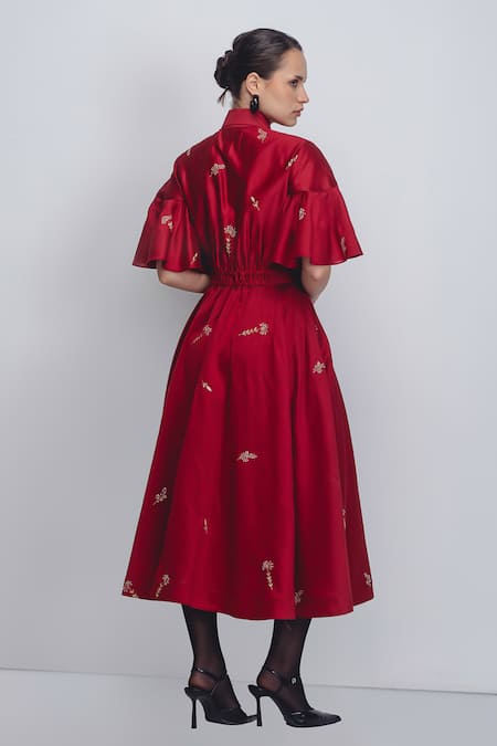 Leh Studios Fons Zari Thread Work Dress 