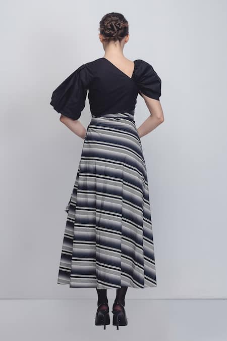 Leh Studios Anja Stripe Print Dress 