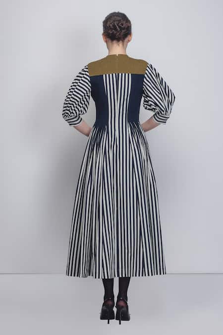Leh Studios Beri Vertical Stripe Print Dress 