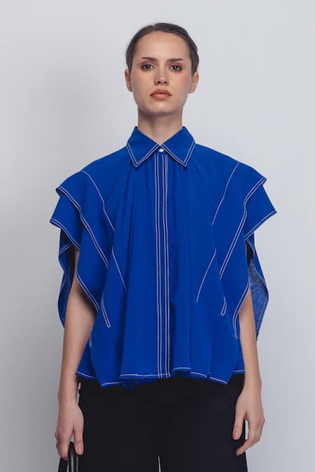 Leh Studios Tako Thread Placement Embroidered Top 