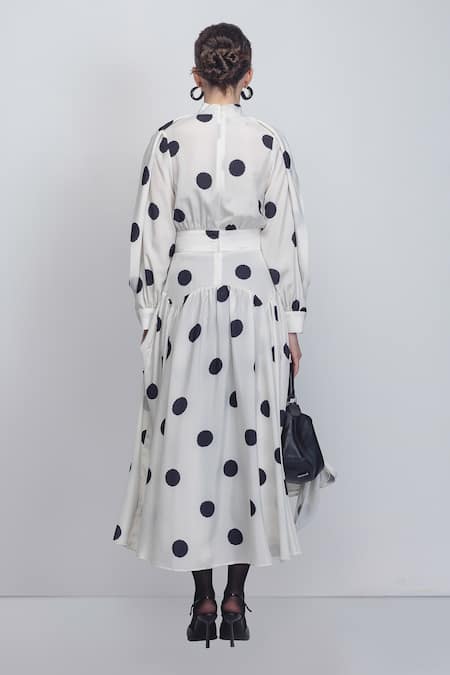 Leh Studios Amelia Polka Dot Print Dress 