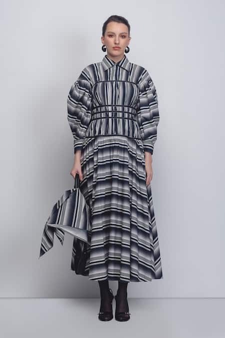 Leh Studios Dia Stripe Print Dress 