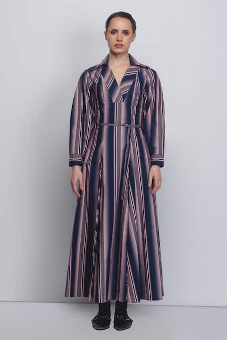 Leh Studios Isla Stripe Print Dress 