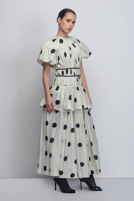 Leh Studios Elis Polka Dot Print Dress 