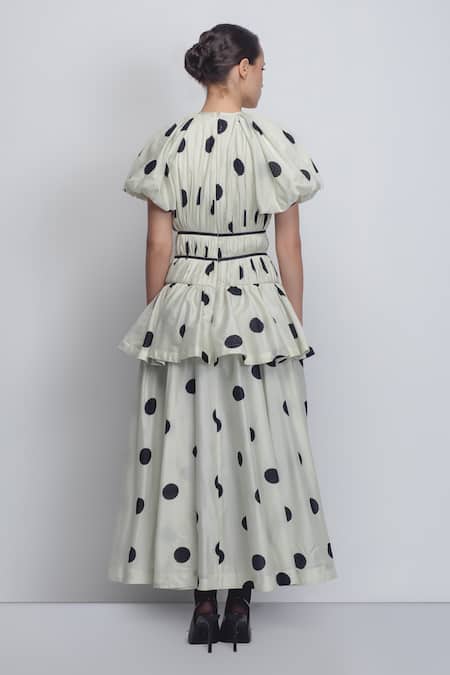Leh Studios Elis Polka Dot Print Dress 