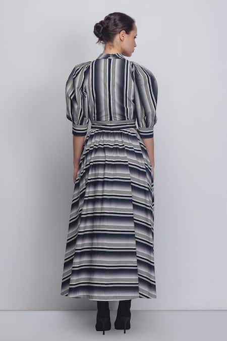 Leh Studios Celena Stripe Print Dress 