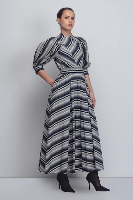 Leh Studios Celena Stripe Print Dress 