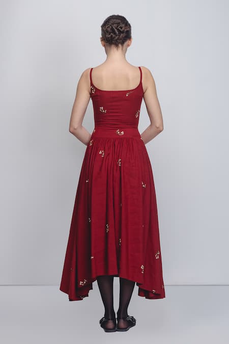 Leh Studios Ritta Linen Embellished Dress 