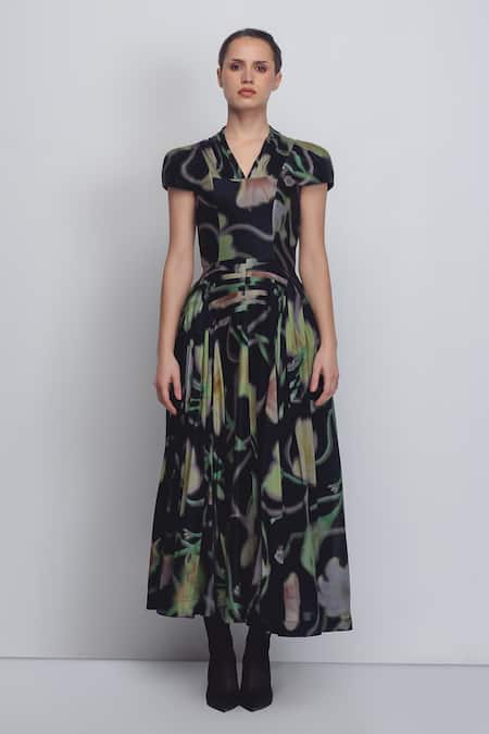Leh Studios Jenn Floral Print Dress 
