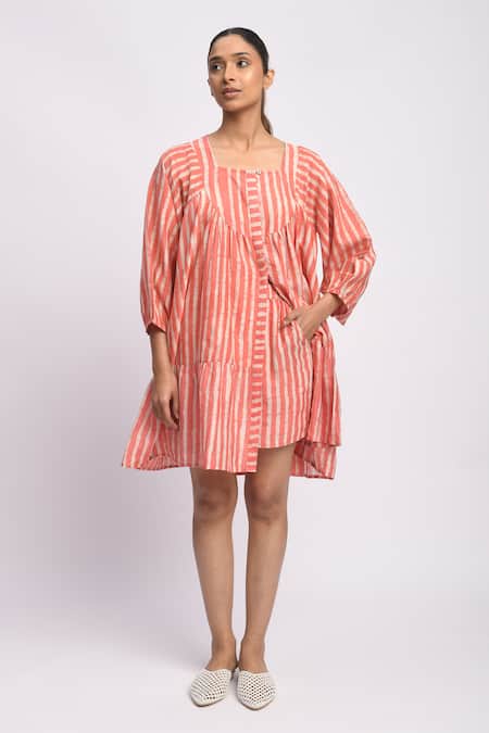 JAYATI GOENKA Swing Coral Printed Dress With Shorts 