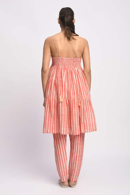 JAYATI GOENKA Strappy Kashish Printed Anarkali & Pant Set 