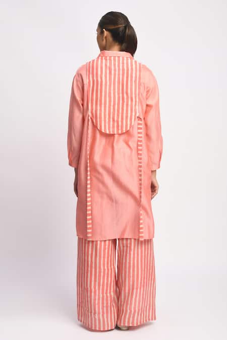 JAYATI GOENKA Pink City Printed Shirt Tunic & Pant Set 