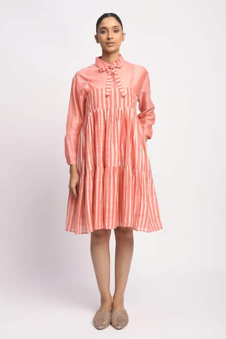 JAYATI GOENKA Pink City Printed Dress With Shirt 