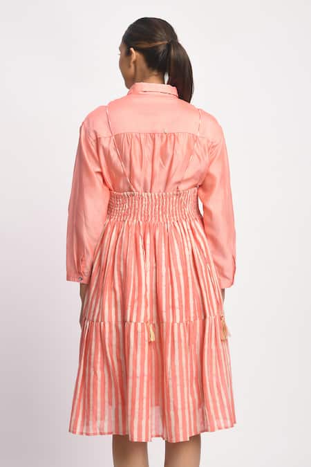 JAYATI GOENKA Pink City Printed Dress With Shirt 