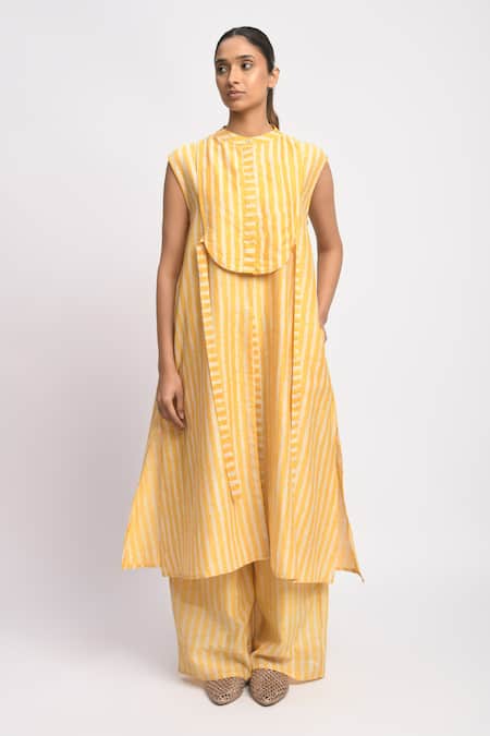 JAYATI GOENKA Sun Stripe Cord Printed Kurta & Pant Set 