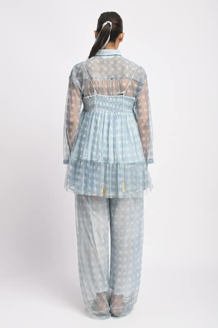 JAYATI GOENKA Air Cord Printed Kurta & Pant Set 