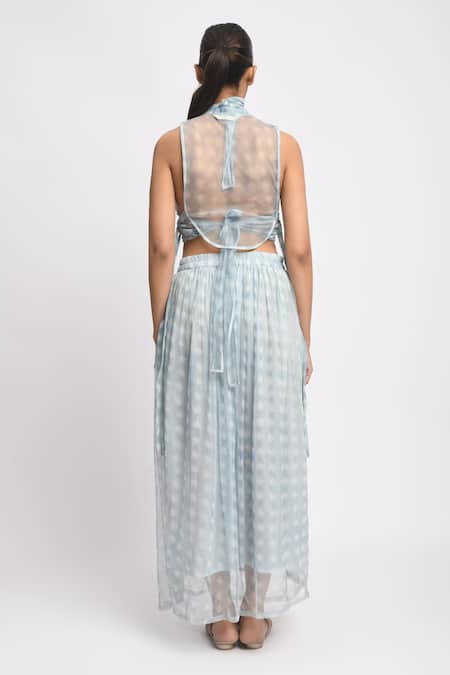 JAYATI GOENKA Sky Veil Cord Printed Skirt Set 