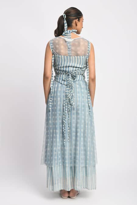 JAYATI GOENKA Horizon Line Cord Printed Skirt Set 