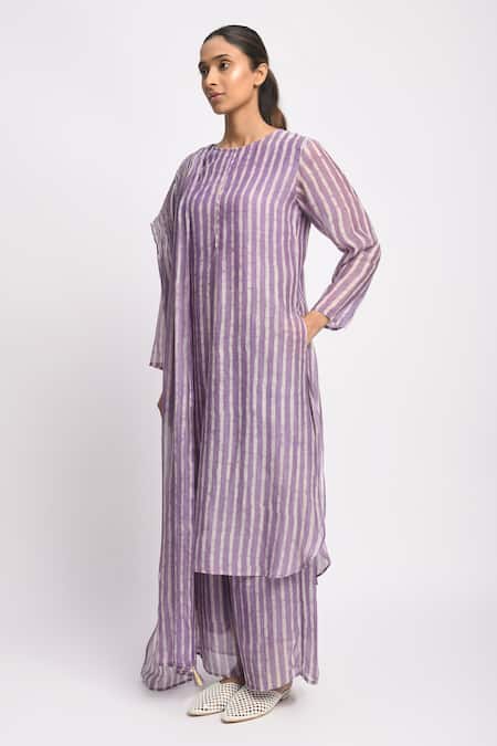 Buy_JAYATI GOENKA_Purple , Silk, Silk, , Printed Kurta Set _Online_at_Aza_Fashions