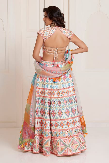 Surily G Geometric Embroidered Lehenga Set 