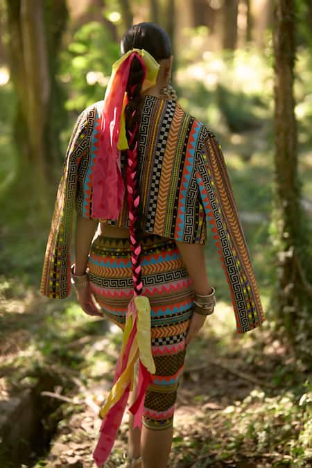 Surily G Bead Embroidered Jacket & Skirt Set 