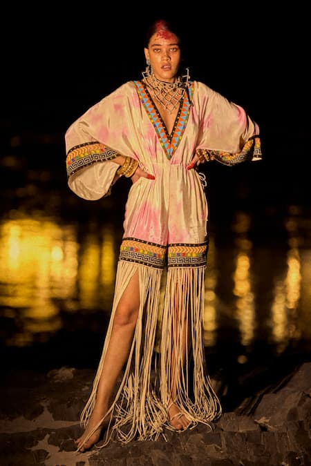 Surily G Tie Dye Pure Crepe Kaftan 