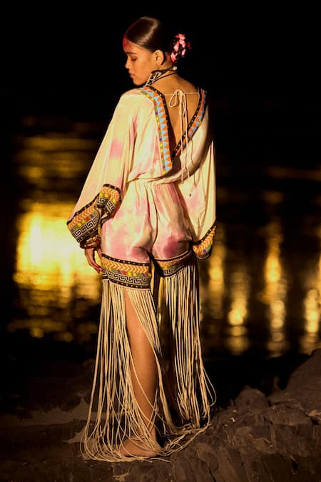 Surily G Tie Dye Pure Crepe Kaftan 