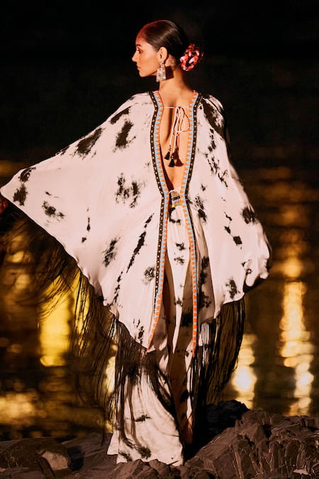 Surily G Butterfly Pure Crepe Jumpsuit & Belt 