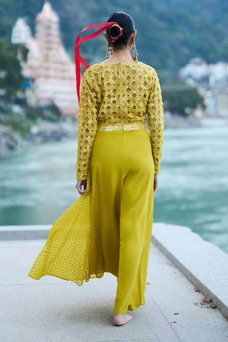 Surily G Cutwork & Godet Jumpsuit 