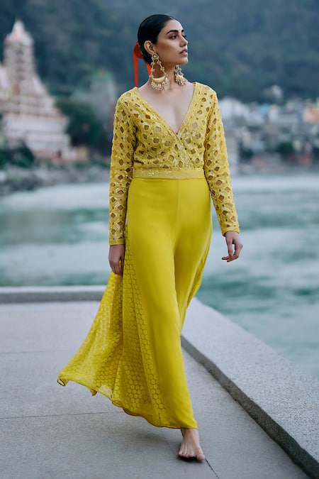 Surily G Cutwork & Godet Jumpsuit 