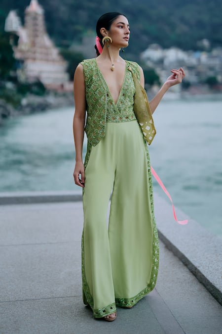 Surily G Short Waistcoat & Jumpsuit Set 