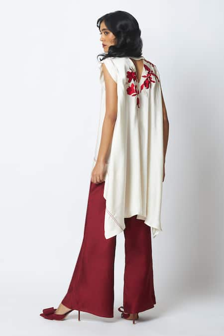 Madder Much Cherry Camila Trail Embroidered Kurta & Pant Set 