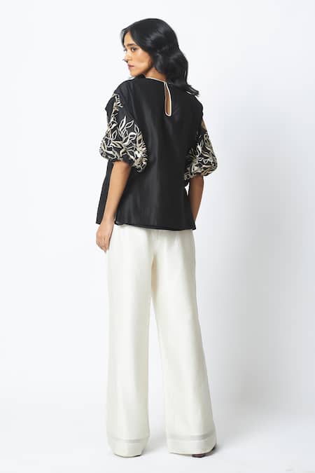 Madder Much Godiva Tendril Embroidered Top & Pant Set 